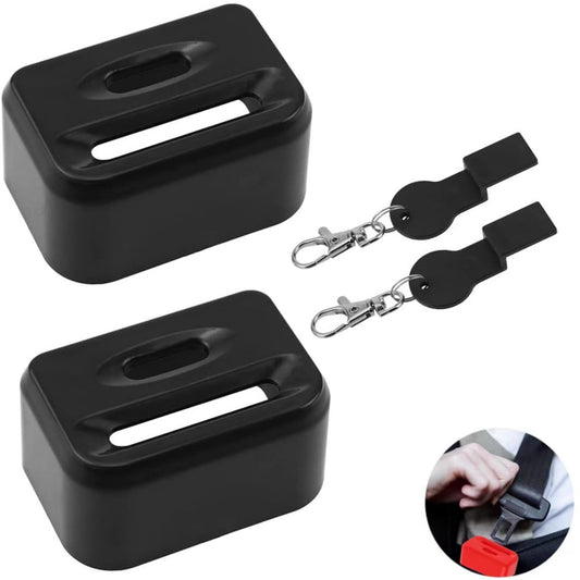 2 pieces - seat belt buckle protectors - car seat belt buckles - child seat belt buckle cover - safety belt lock for children - with 2 keys - child seat belt locks - seat belt accessories - for most cars (not for trucks) - black