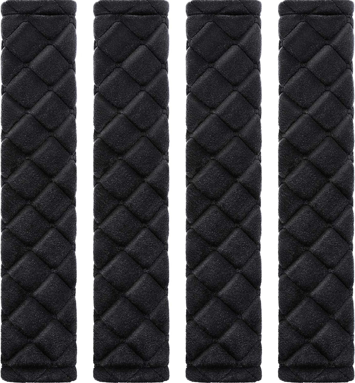 4 Pack Seat Belt Cover Extra Long Seat Belt Pads for Car Soft Comfort Shoulder Strap Covers Harness Pads Helps Protect Your Neck and Shoulder(10.6 Inch,Black)